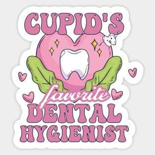 Cupid's Favorite Dental Hygienist Sticker